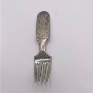 Mickey Mouse Silver Fork Vintage Mickey Mouse Fork, Fairfield Silverplate